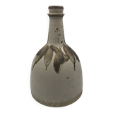 BOTTLE Vintage bottle in partially glazed pyrite stoneware