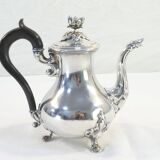 Theiere pourer in solid silver handle in ebene minerve martial fray 19th