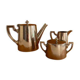 Silver metal teapot