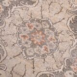 6x9 Ash Gray Handmade Wool Turkish Vintage Rug, 188x290Cm SK 5073