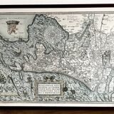 Framed Map of the Netherlands from the Theatrum Orbis Terrarum by Abraham Ortelius (1570)