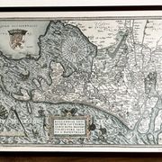 Framed Map of the Netherlands from the Theatrum Orbis Terrarum by Abraham Ortelius (1570)