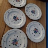 Lot 5 assiettes à dessert provincial bouquet