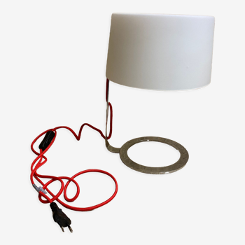 Lampe de table verre blanc design