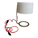 Lampe de table verre blanc design