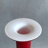 Red Gulvase Otto Brauer for Holmegaard, danish design
