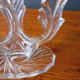 Vintage tripod candle holder from the 70s in molded glass