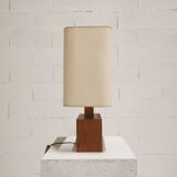 Solid elm lamp from Maison Regain, 1970