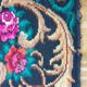 Tapis floral en laine de Moldavie de style bohème - 182×208 cm