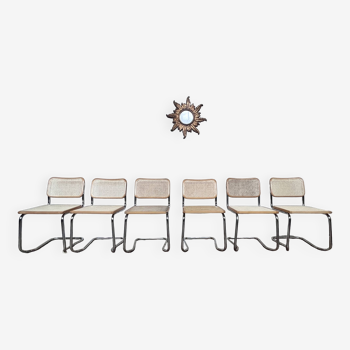 Série de 6 chaises style Marcel Breuer vintage