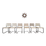 Series of 6 vintage Marcel Breuer style chairs
