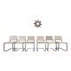 Série de 6 chaises style Marcel Breuer vintage