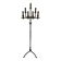 Parquet Floor Lamp in Wrought Iron and Gilded Iron, Art Deco, French Work,