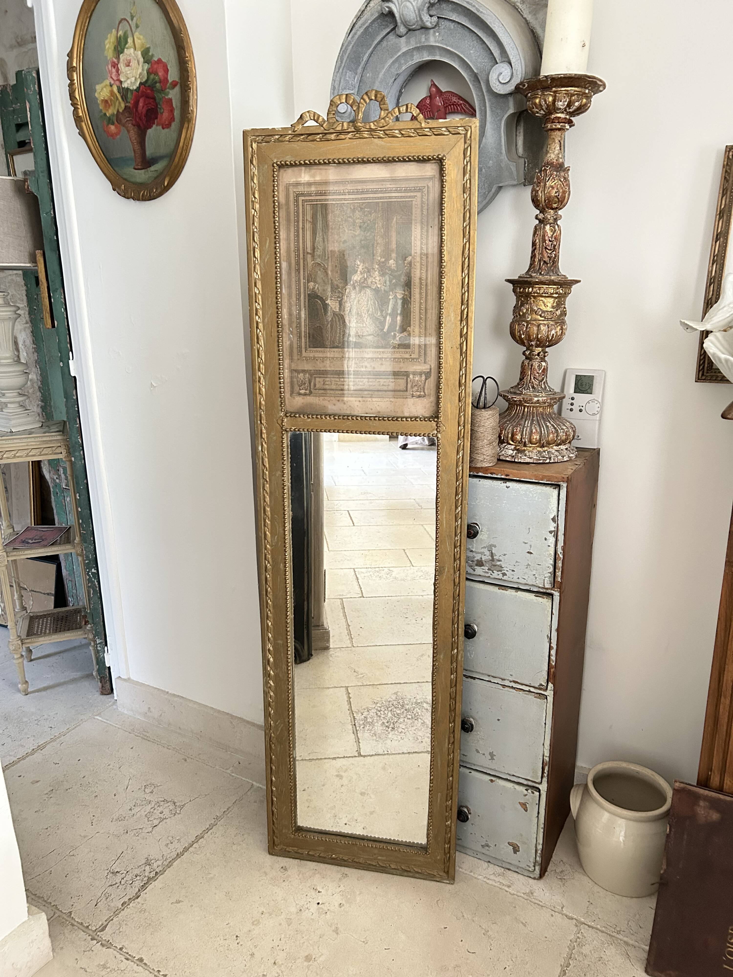 Louis XVI style trumeau mirror, 19th century.