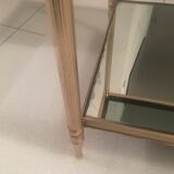 Brass and glass side table