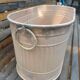 Patinated zinc planter