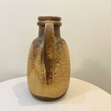 XXL Floor vase ceramic beige brown Scheurich 417-42 Fat Lava West Germany vintage 1950s 1960s