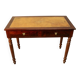 Bureau plat en acajou xixème dessus cuir