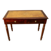 19th century mahogany desk with leather top