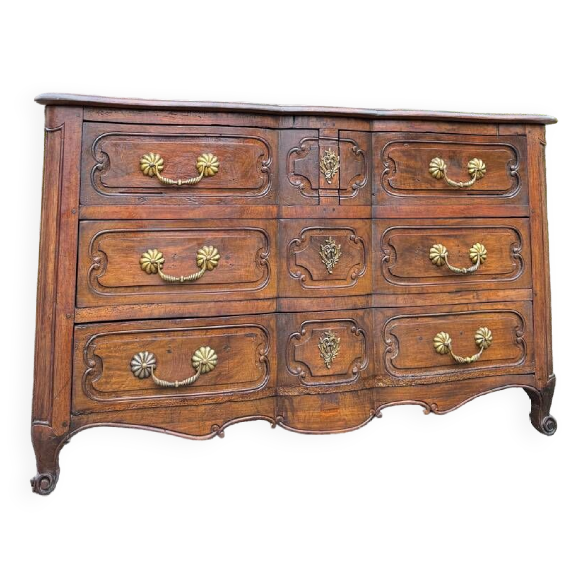 Crossbow Commode In Walnut Louis XV XVIII Eme Century