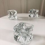 3 “cube” candlesticks circa 1960, design Rudolf Jurnikl