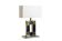 Sandro Petti. Geometric lamp in silvered and gilded metal. 1970s.