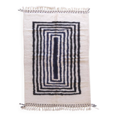 Tapis noir et blanc du Maroc