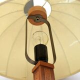 Lampe de table avec incrustations et abat-jour en soie