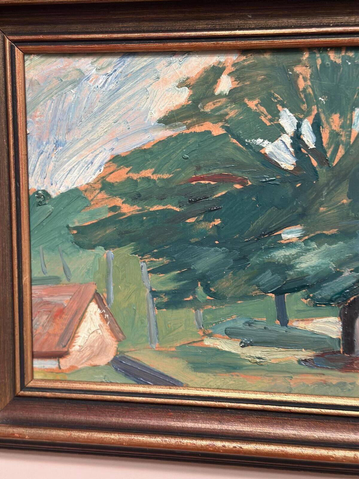 Huile su panneau suédoise – “Arbre majestueux” par Erling Lundquist