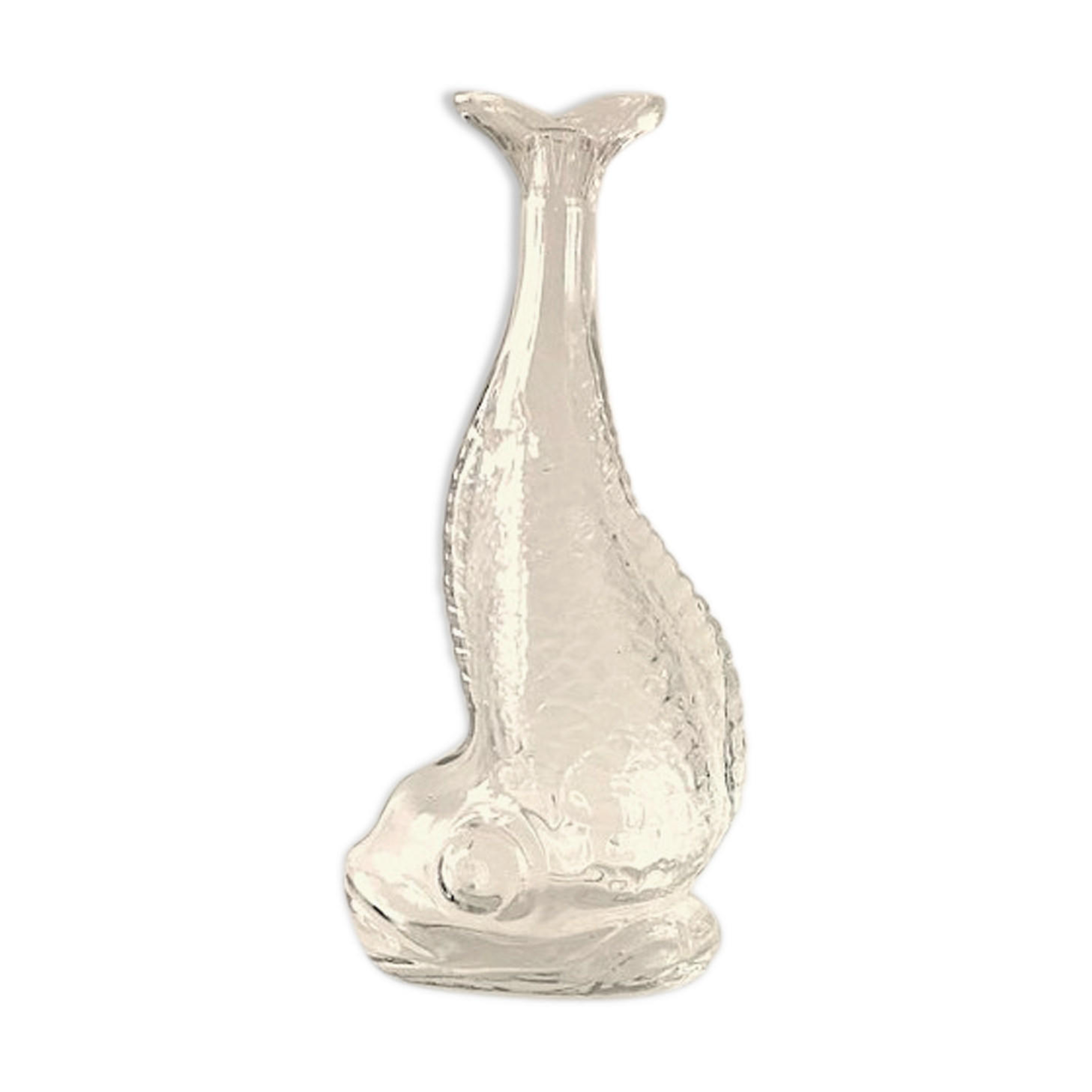 Carafe, bottle shaped fish in glass
