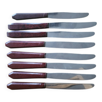 8 couteaux en bakélite