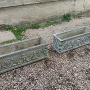 Paire de Médicis jardinières en pierre ancienne