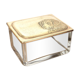 Glass & brass dog box