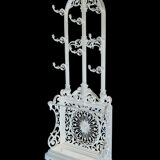 Victorian cast iron hall stand in white