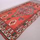 Red Vintage Moroccan rug 186 x 362 cm - Berber Wool Rug - Handmade Rug Boho