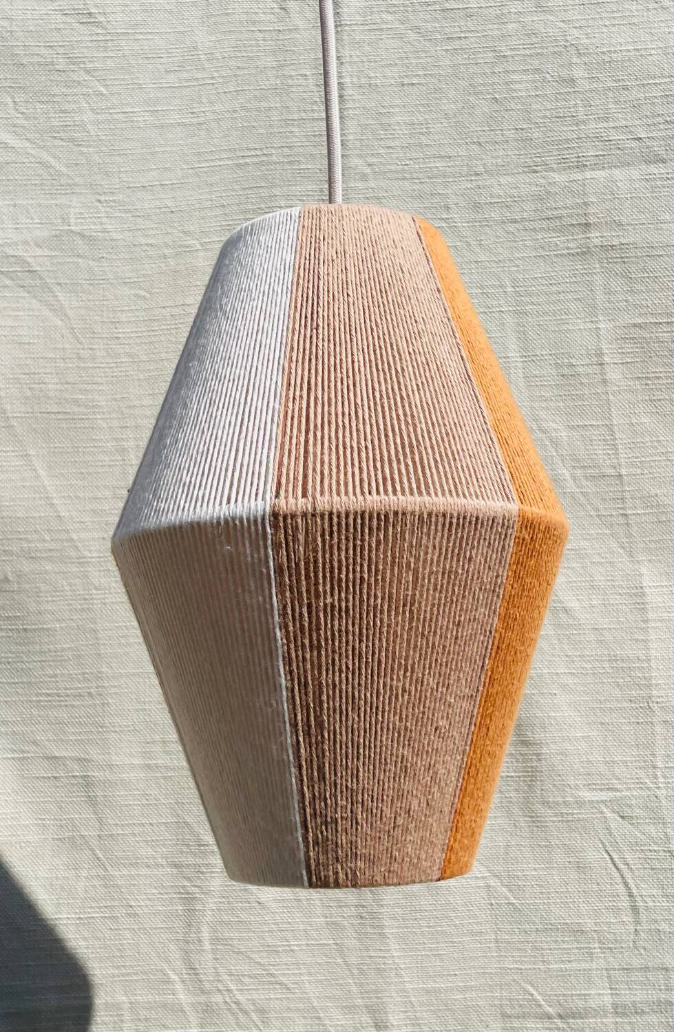 Woven cotton thread lamp
