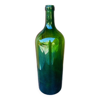 Vintage green glass bottle