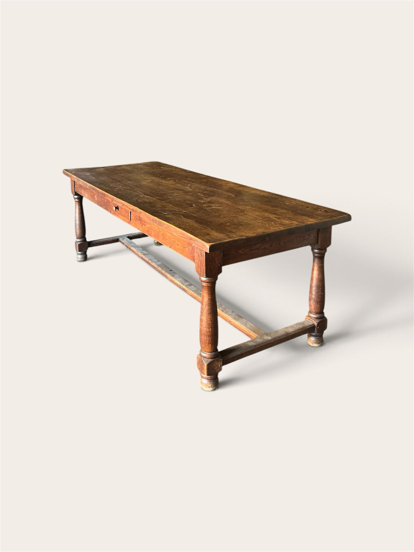 Antique turned leg farmhouse table