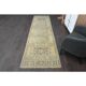 1970s Turkish Oushak Handmade Wool Cotton Orange Runner Rug 93x332