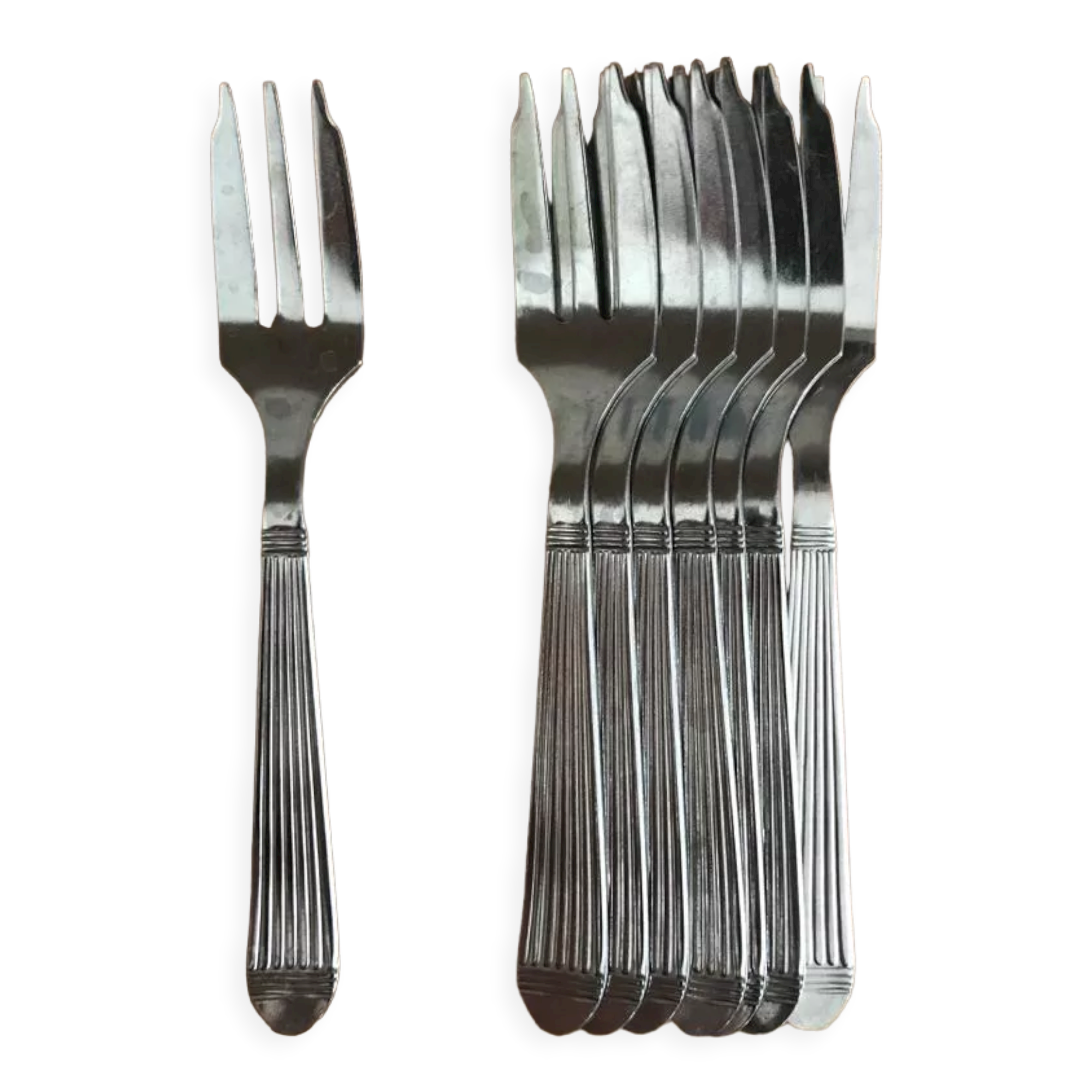 8 dessert forks, seafood, Guy Degrenne cheese