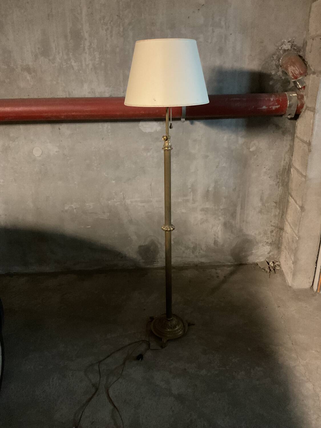 Vintage gold floor lamp