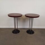 Pair of Parisian bistro pedestal tables