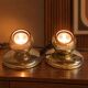 Pair of adjustable spot lamps in gold metal – Pierre Disderot Lighting, Paris