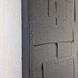 Black minimalist monochrome abstract painting