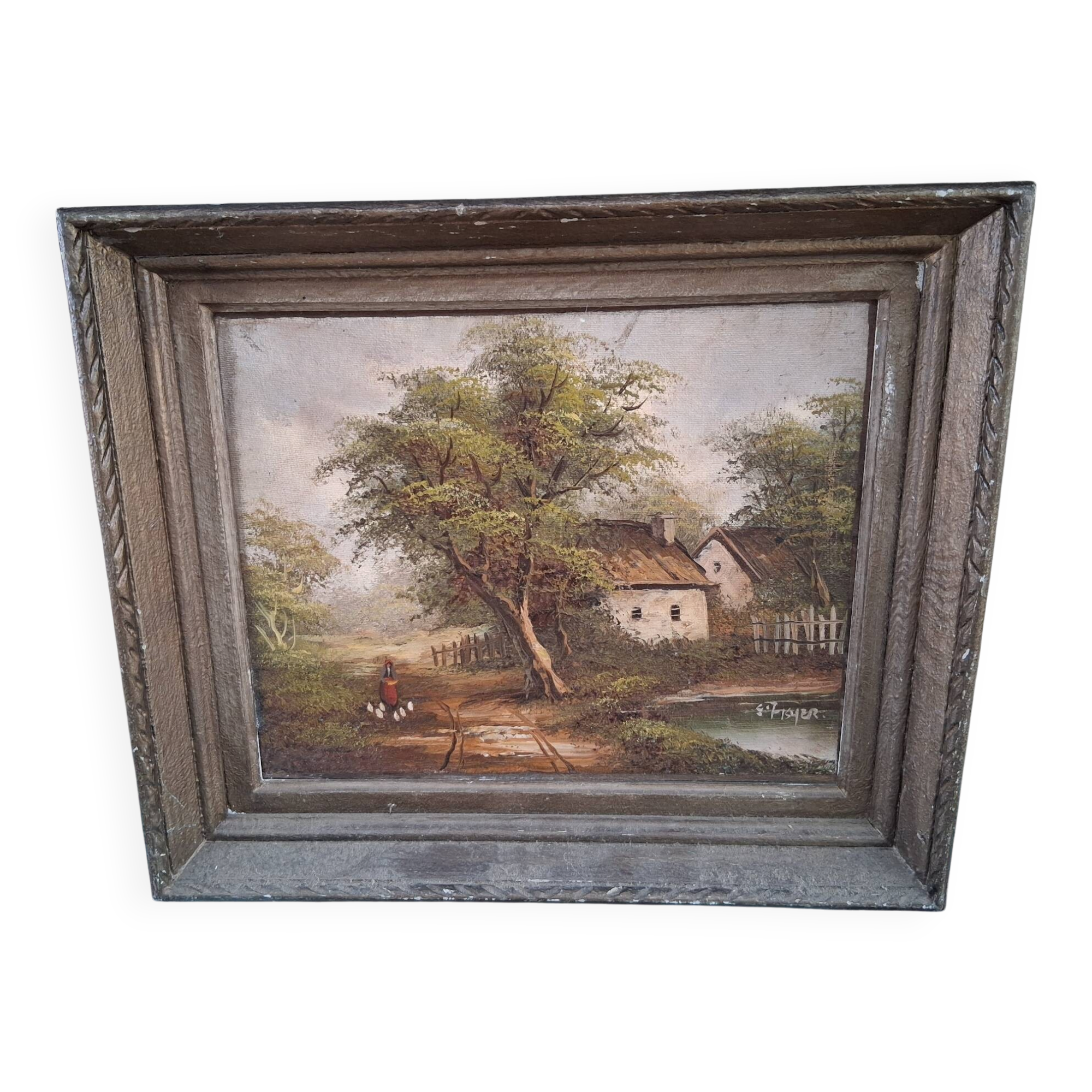 Oil on wood panel