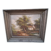 Huile sur panneau bois