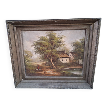 Huile sur panneau bois