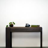 Oak console with drawer