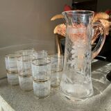 6 vintage orangeade glasses