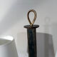 Table lamp, patinated wrought iron, 50s.
